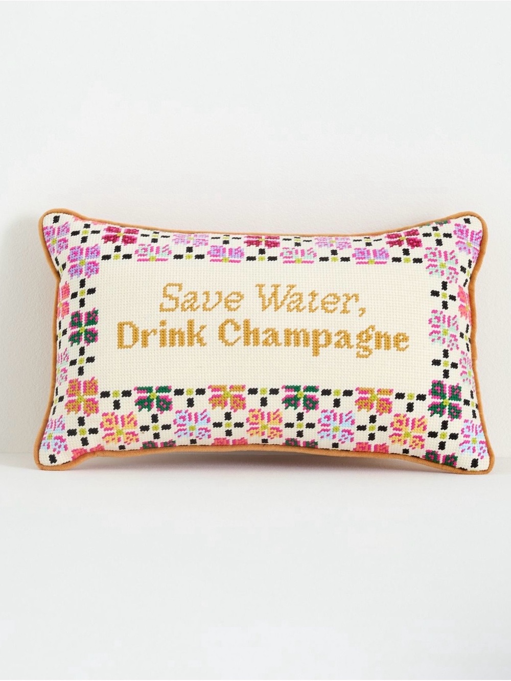 Anthropologie Furbish Studio Petite Needlepoint Pillow